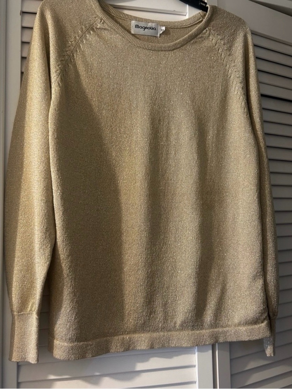 Magnolia Metallic Gold Crewneck Sweater